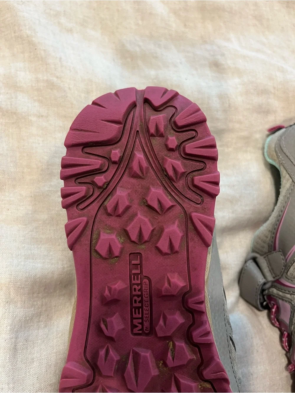 Merrell girls Gray and Pink Outdoor Trail Shoes